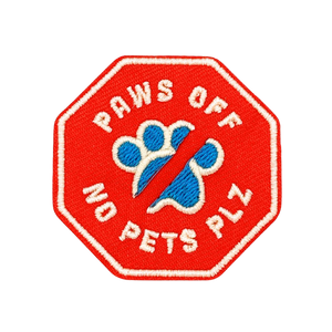 Paws Off, No Pets Plz Patch - Besties - Service Dog Hq