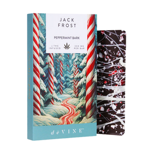 Jack Frost Peppermint THC Chocolate Bar - deVINE Cannabis Confections