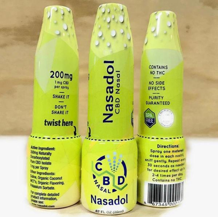 Nasadol: Cannabidiol Nasal Spray (200mg) Display Box of 12