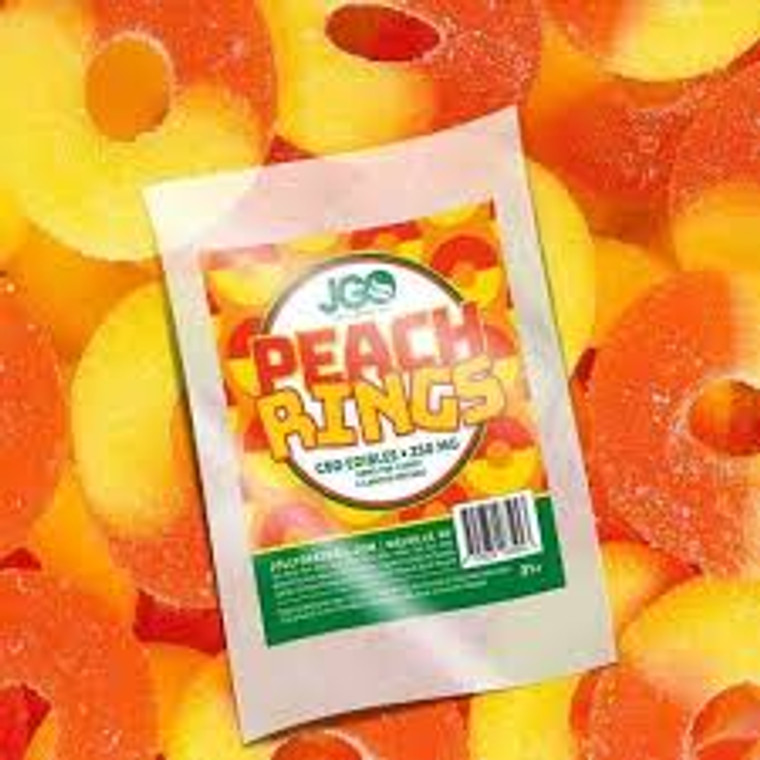 Jolly Green Oil: CBD Gummy Peach Rings (250mg)