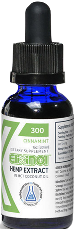 Elixinol: Cinnamint CBD Hemp Tincture (300mg)