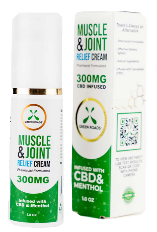 Green Roads: CBD Muscle & Joint Pain Relief Cream (300mg) Display Box