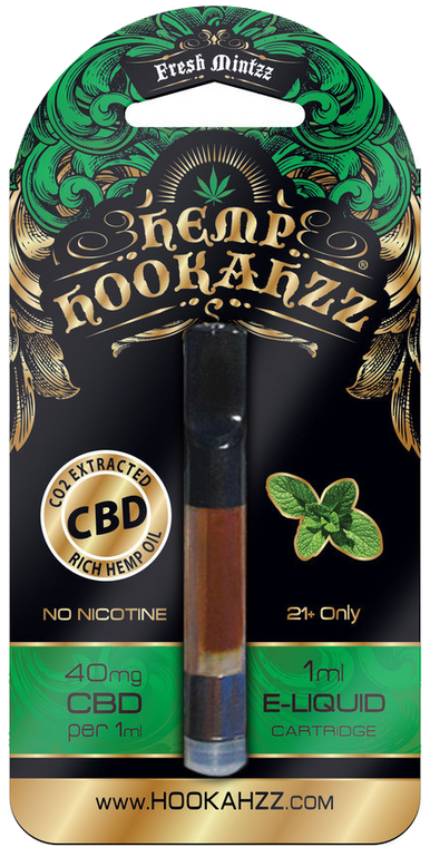 Hemp Hookahzz: Fresh Mintz Pre-Filled CBD Vape Cartridge (40mg)