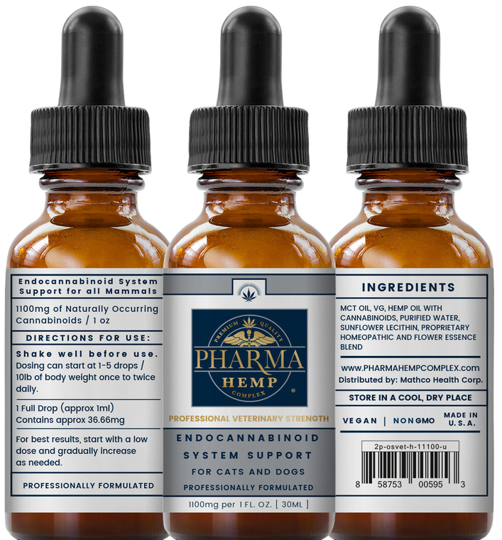 Pharma Hemp Complex: Professional Veterinary Strength CBD Pet Tincture (1100mg)