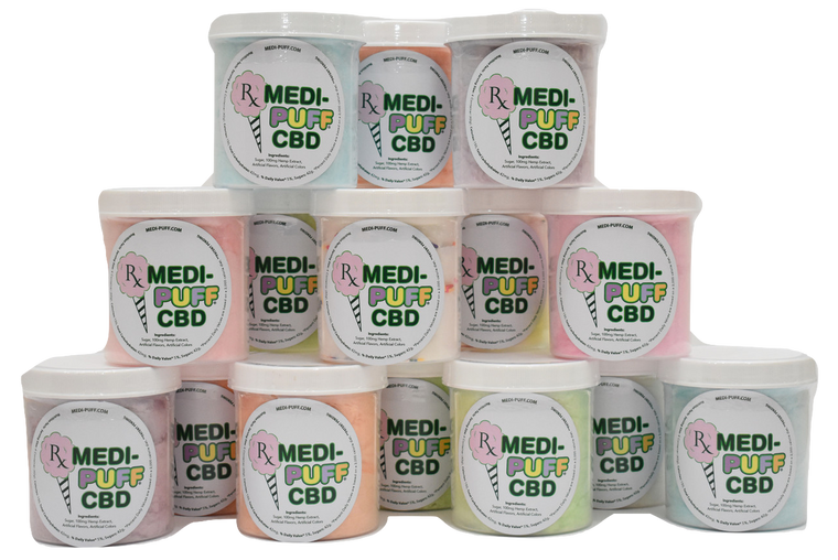 Medi-Puff: Mini Birthday Cake W/ Sprinkles CBD Cotton Candy (10mg)