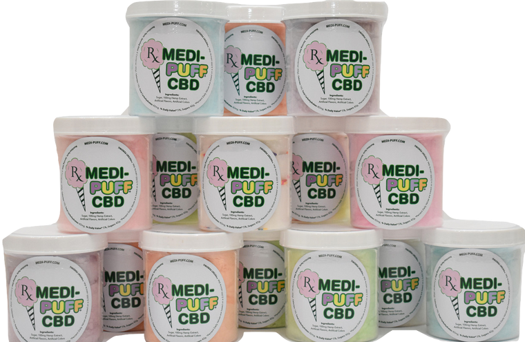 Medi-Puff: Mini Watermelon CBD Cotton Candy (10mg)