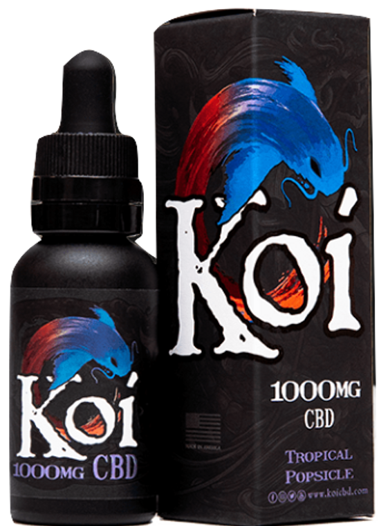Koi CBD: Tropical Popsicle CBD E-Liquid & Oil (1000mg)
