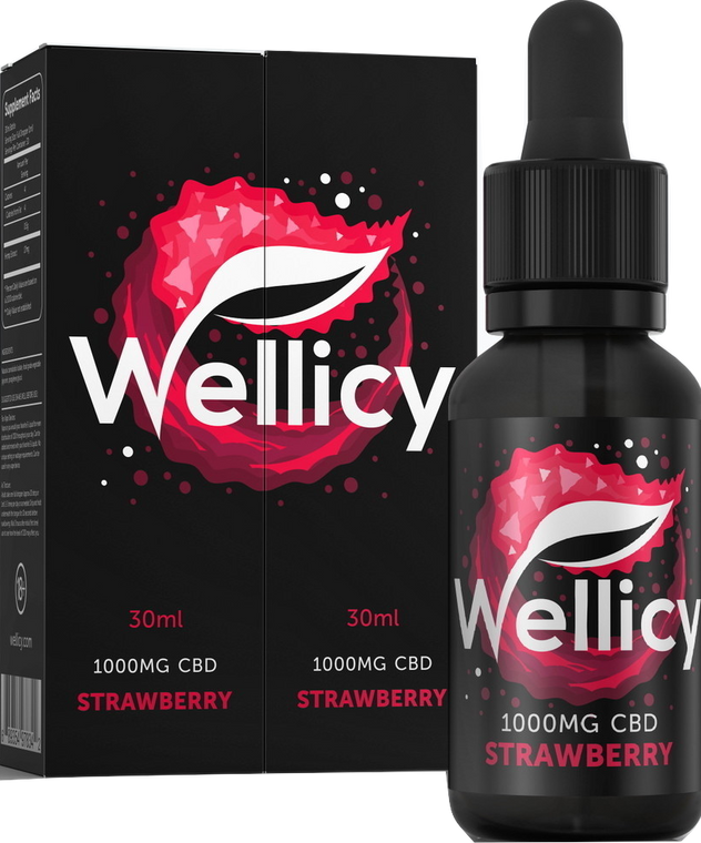 Wellicy: Strawberry CBD E-Liquid & Oil (1000mg)