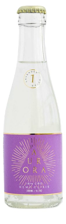 Aurora Elixirs: Lavender Spice Sparkling CBD Hemp Tonic 4-Pack (15mg)