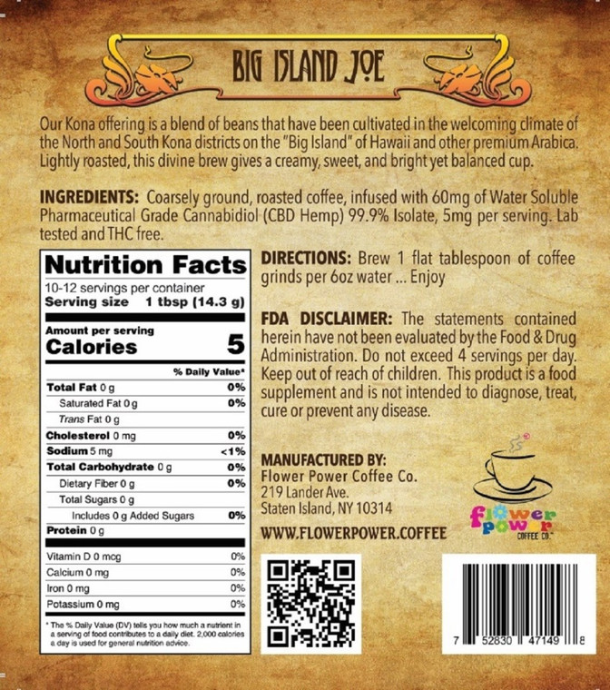 Flower Power: Big Island Joe CBD Coffee (60mg)