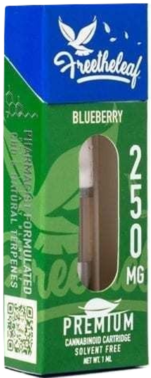 Free The Leaf: Blueberry CBD Vape Cartridge (250mg)