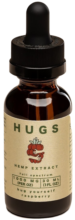 HUGS: Raspberry Full Spectrum CBD Tincture (1000mg)