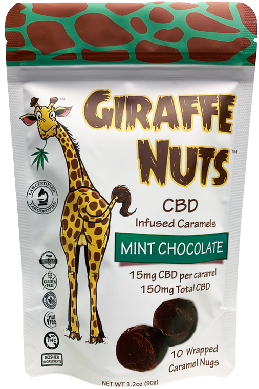 Giraffe Nuts: Mint Chocolate CBD Caramels (150mg)