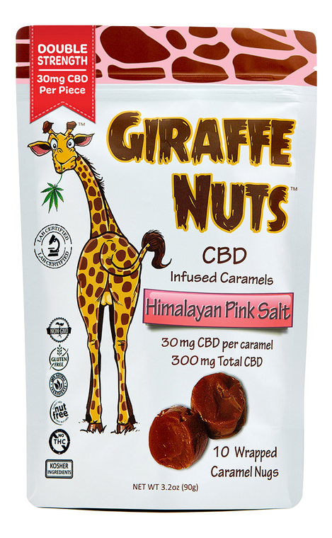 Giraffe Nuts: Himalayan Pink Salt CBD Caramels (300mg)