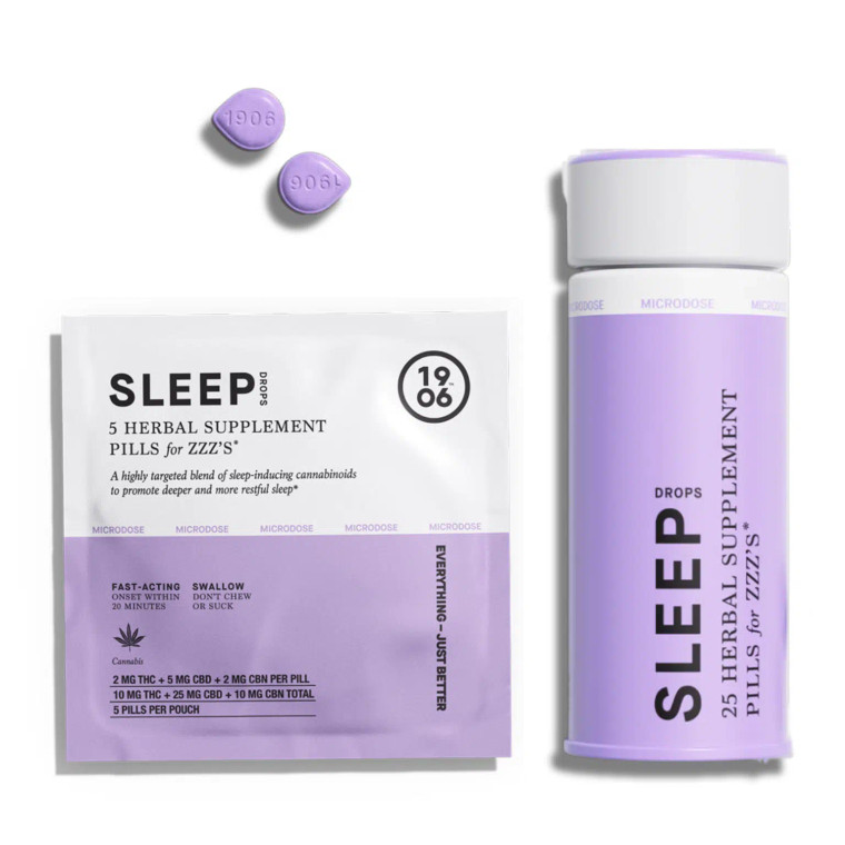 sleep drops in purple packaging