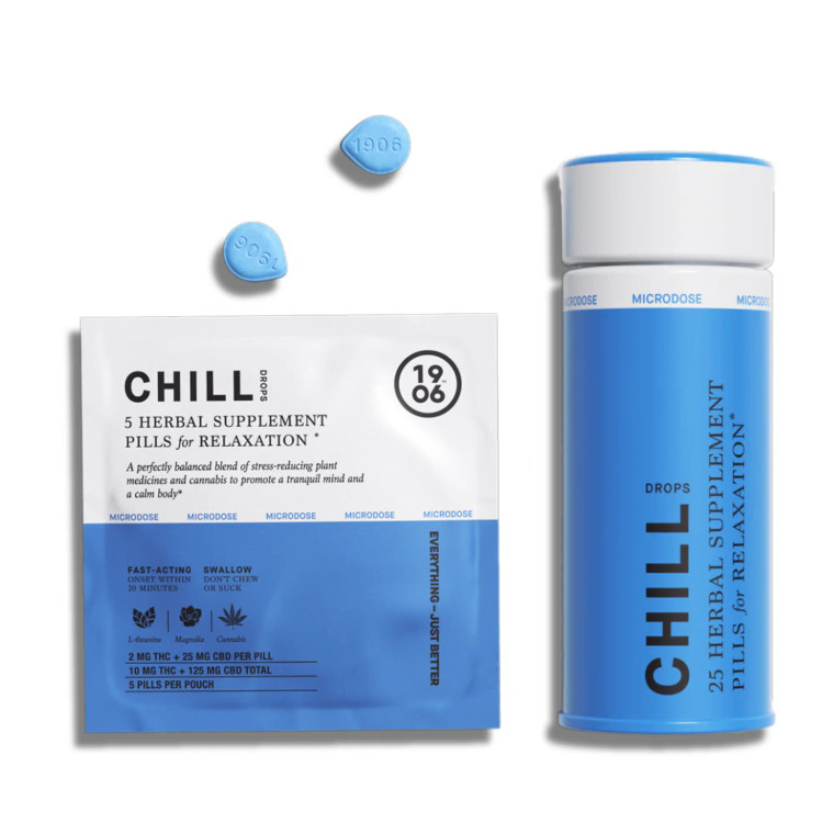 chill pills in a blue packaging