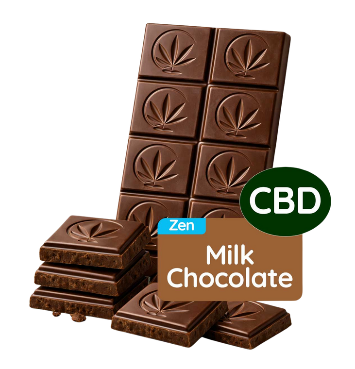 Milk Chocolate Zen Bar by Giraffe Nuts formerly Giraffe Oasis - 50mg cbd chocolate bar