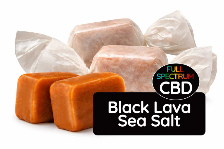 Giraffe Nuts CBD Caramels – Black Lava Sea Salt, 50 mg - Giraffe Oasis