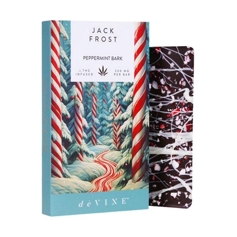 Jack Frost Peppermint THC Chocolate Bar - deVINE Cannabis Confections