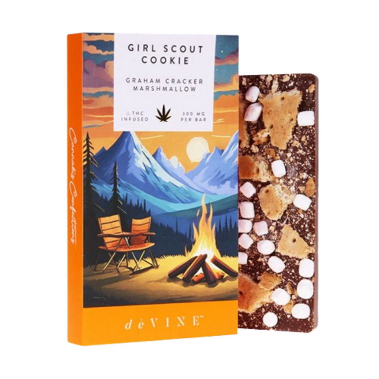Girl Scout cookie THC chocolate bar devine 