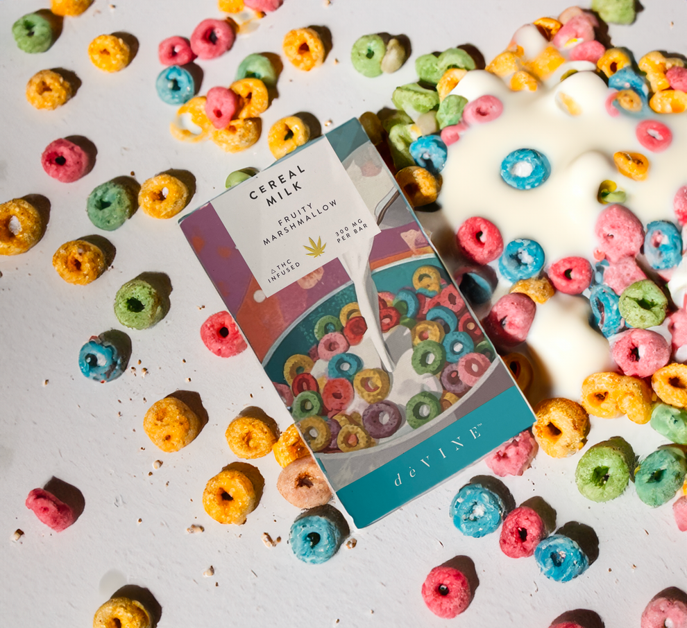 Cereal Milk THC Chocolate Bar - deVINE Cannabis Confections Cereal Milk THC Chocolate Bar - deVINE Cannabis Confections
