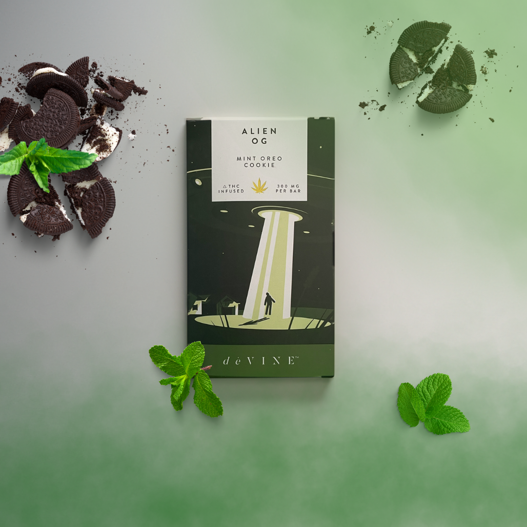 Alien OG thc chocolate bar devine Alien OG thc chocolate bar devine