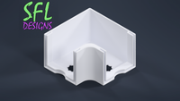 Bullet Track Angled Corner Bracket