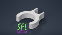 STL File - 3/4" EMT Parallel Pixel Pipe Clip