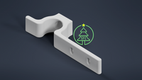 STL File - 25mm PVC Flush Mount Icicle Pipe Clip