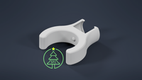 STL File - 20mm PVC Perpendicular GumDrop Pixel Pipe Clip