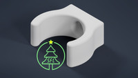STL File - 20mm PVC Flush Mount Pipe Clip