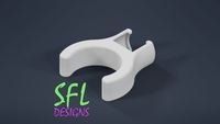 STL File - 1" PVC Perpendicular GumDrop Pixel Pipe Clip