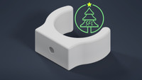 STL File - 1" PVC Flush Mount Pipe Clip