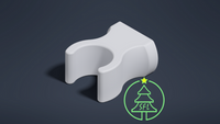 STL FILE - 1/2" PVC Magnetic Base Mount Clip