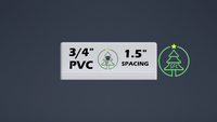 STL File - 3/4" Metric PVC Pixel Drilling Jig - 1.5" Spacing