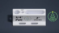 STL File - 3/4" Standard PVC Pixel Drilling Jig - 2" Spacing