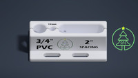 STL File - 3/4" Metric PVC Pixel Drilling Jig - 2" Spacing
