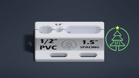 STL File - 1/2" Standard PVC Pixel Drilling Jig - 1.5" Spacing