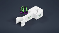 STL File - 1/2" PVC Pipe (Open) to U-Post Mount