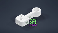 STL File - 1/2" PVC Pipe (Closed) to U-Post Mount