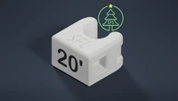 STL FILE - 6.25mm OD Pigtail Wire Labeling Clips​ - NUMBERS