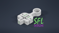 STL File - T-Post to Closed Vertical 3/4" PVC Pipe Bracket