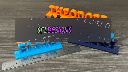 Custom Printed Nameplate - PLA