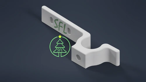 STL File - 1/2" PEX Flush Mount Icicle Pipe Clip