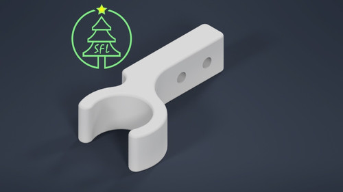 STL File - 1/2" EMT Side Wall Flush Mount Clip