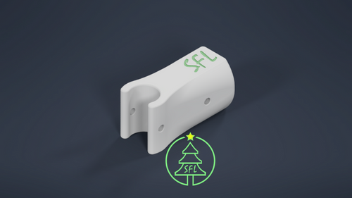 STL File - 1/2" EMT to 1/2" PVC Perpendicular Pipe Mount