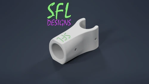 STL File - 3/4" EMT to 3/4" EMT Perpendicular Pipe Mount