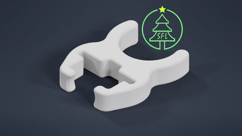 STL File - 3/4" EMT Square Pixel Pipe Clip