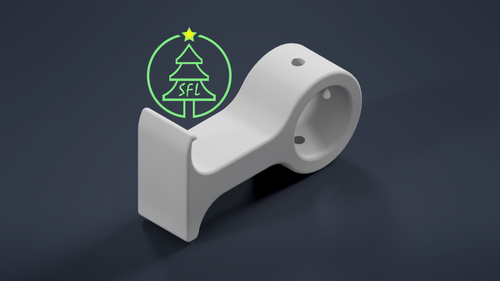 STL File - 3/4" EMT Pipe (Closed) to Vinyl Siding Bracket