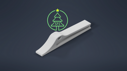 STL File - 25mm PVC Perpendicular Shingle Clip